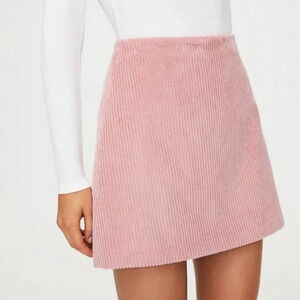 Aritzia Wilfred Renee Corduroy Mini Skirt in Wild Pink Size  0
